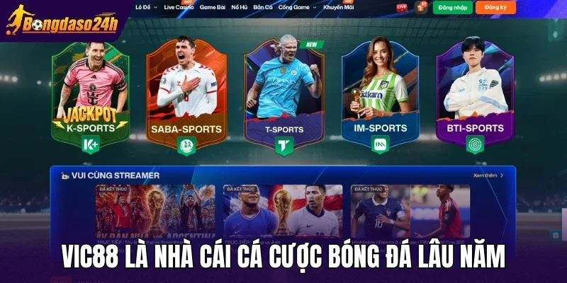 Vic88 là nhà cái cá cược bóng đá lâu năm