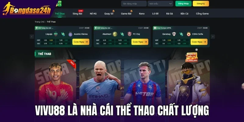 Vivu88 là nhà cái thể thao chất lượng