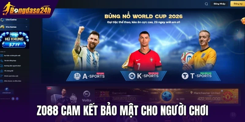 Zo88 cam kết bảo mật cho người chơi