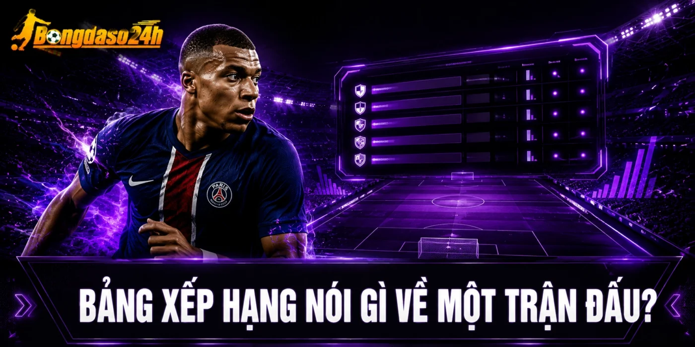 Bảng xếp hạng nói gì về một trận đấu?