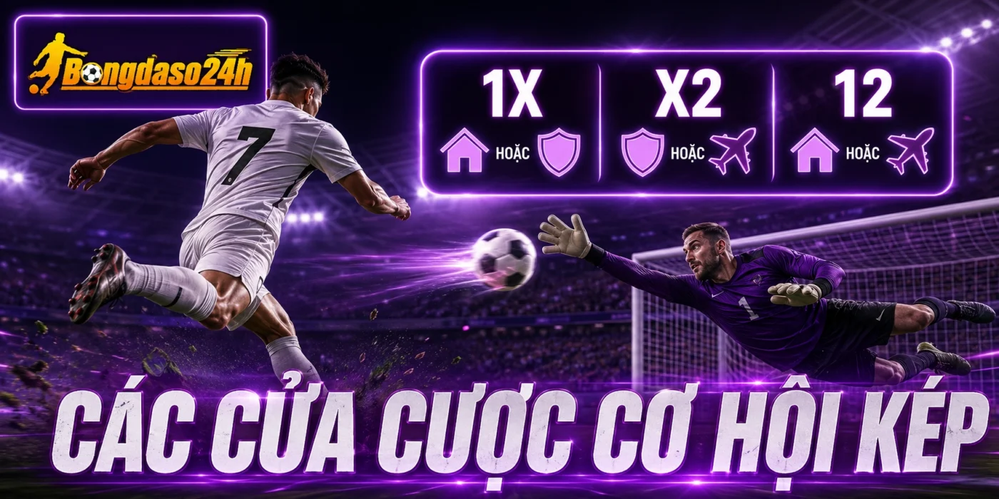 Các cửa cược trong kèo double chance