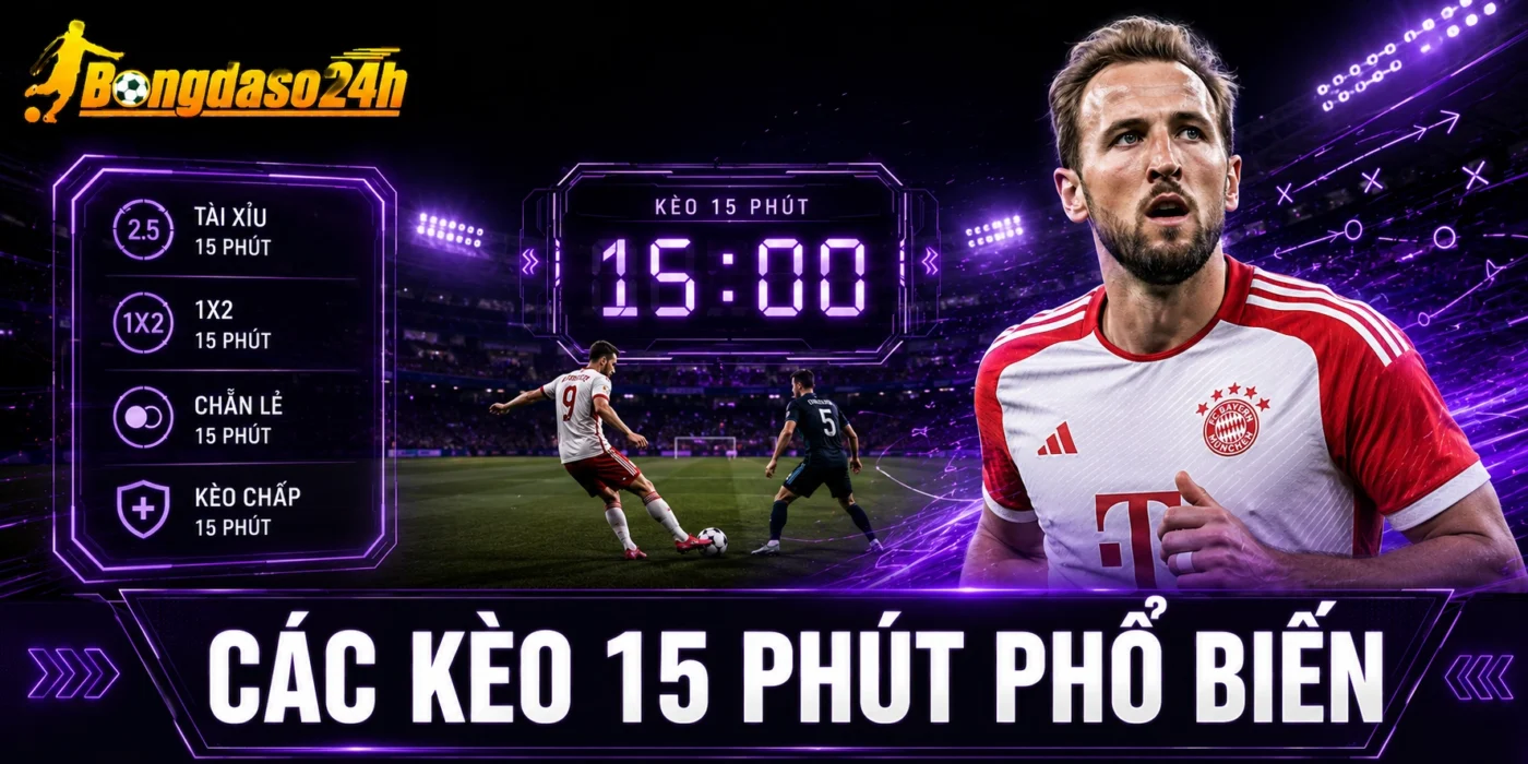 Các kèo 15 phút phổ biến