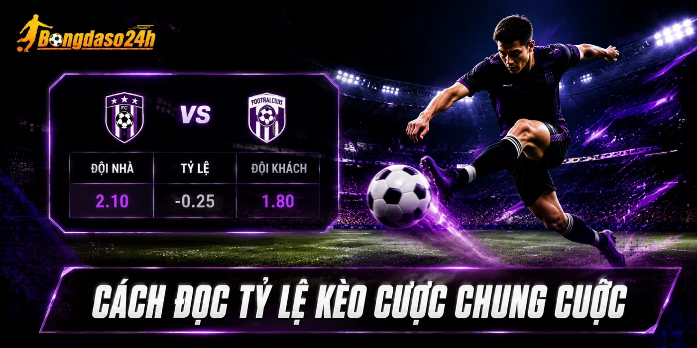 Cách đọc tỷ lệ kèo cược chung cuộc
