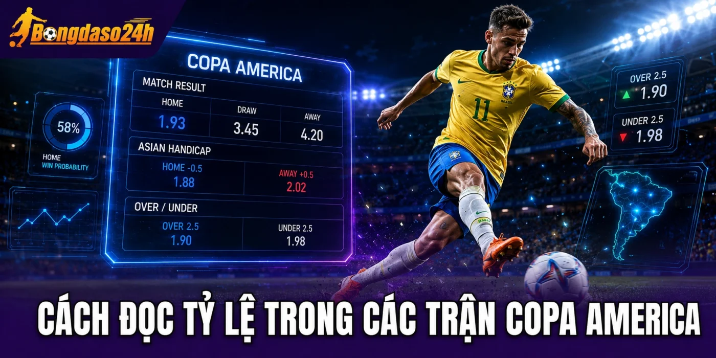 Cách đọc tỷ lệ trong các trận Copa America