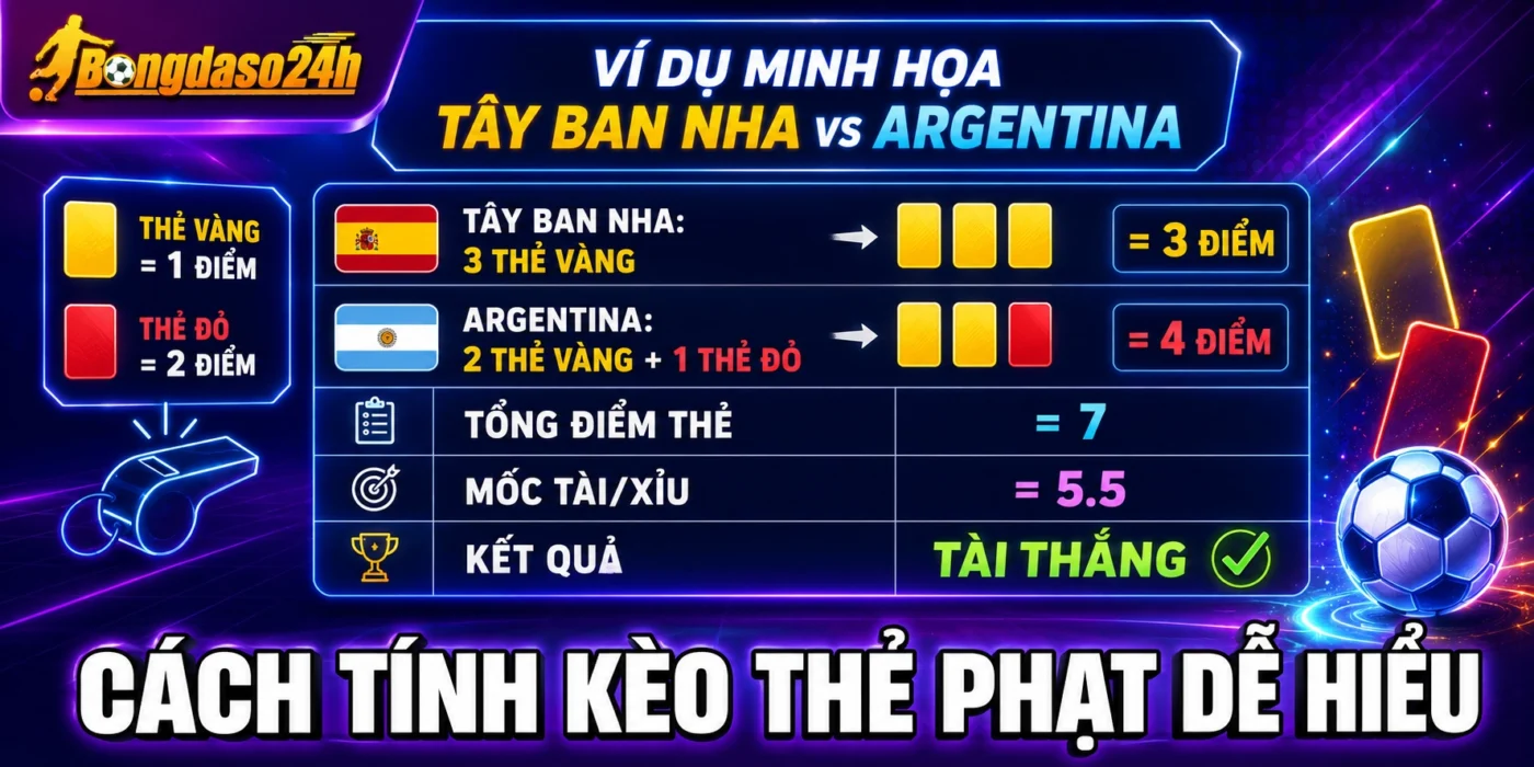 Cách tính kèo thẻ phạt dễ hiểu