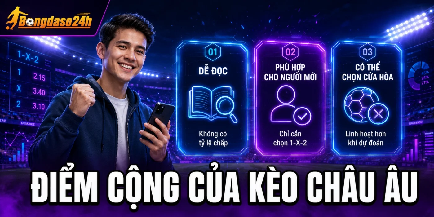 Điểm cộng của kèo châu Âu so với các kèo khác