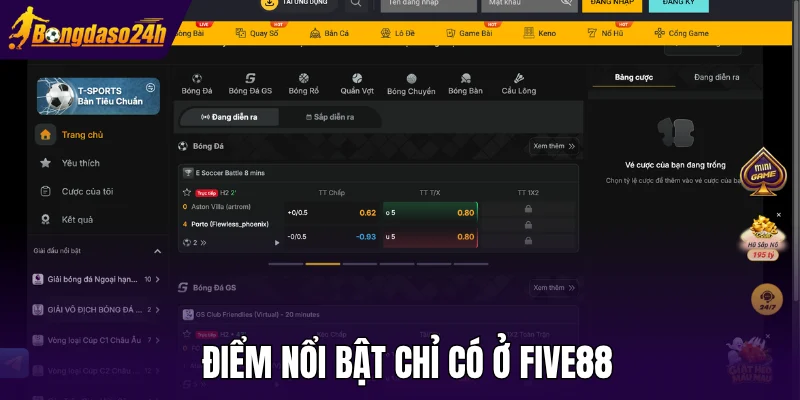 Điểm nổi bật chỉ có ở Five88