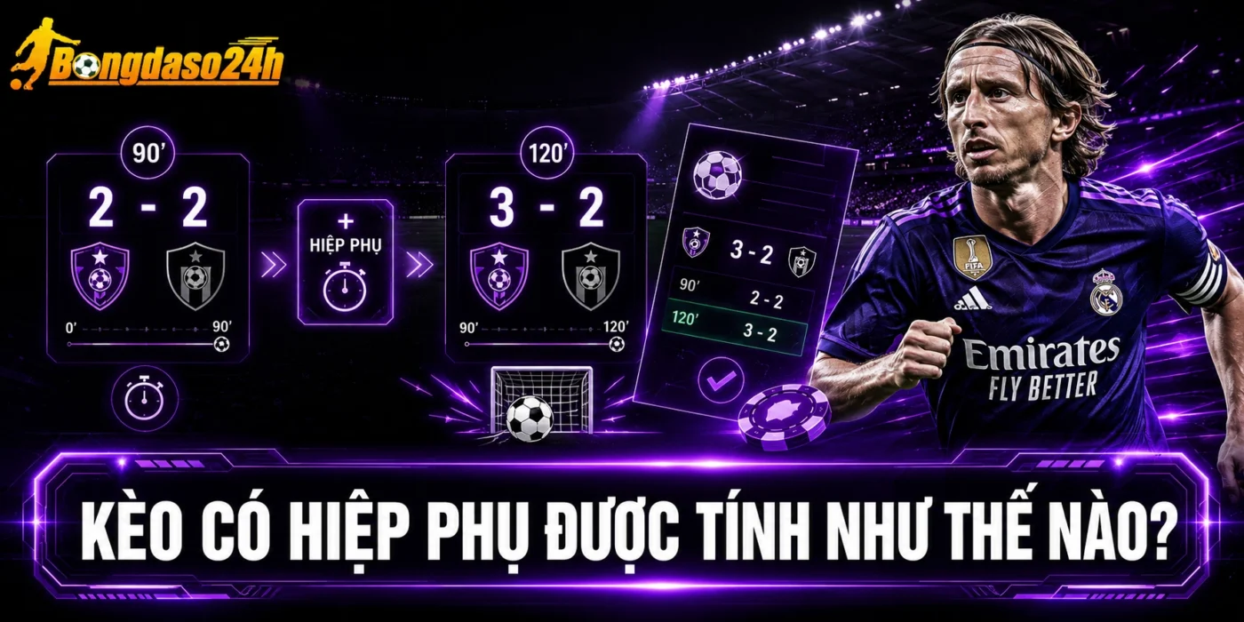 Kèo có hiệp phụ được tính như thế nào?