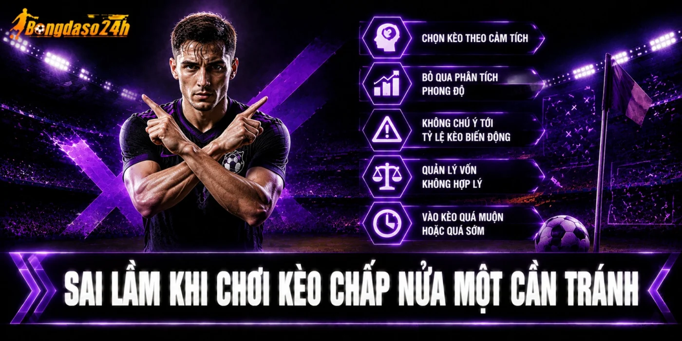 Sai lầm khi chơi kèo chấp nửa một cần tránh
