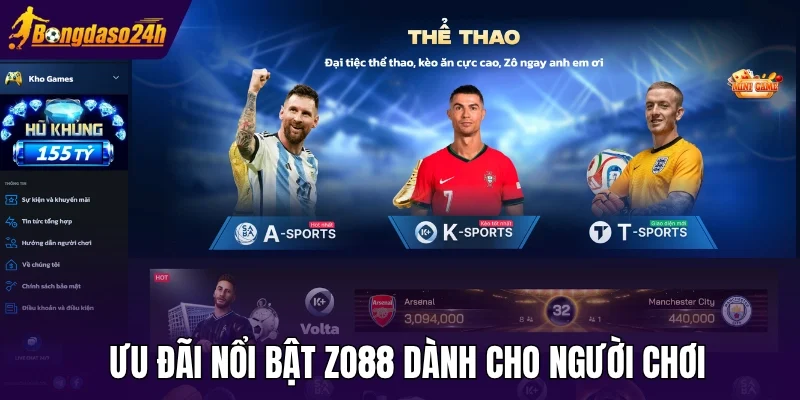 Ưu đãi nổi bật Zo88 dành cho người chơi
