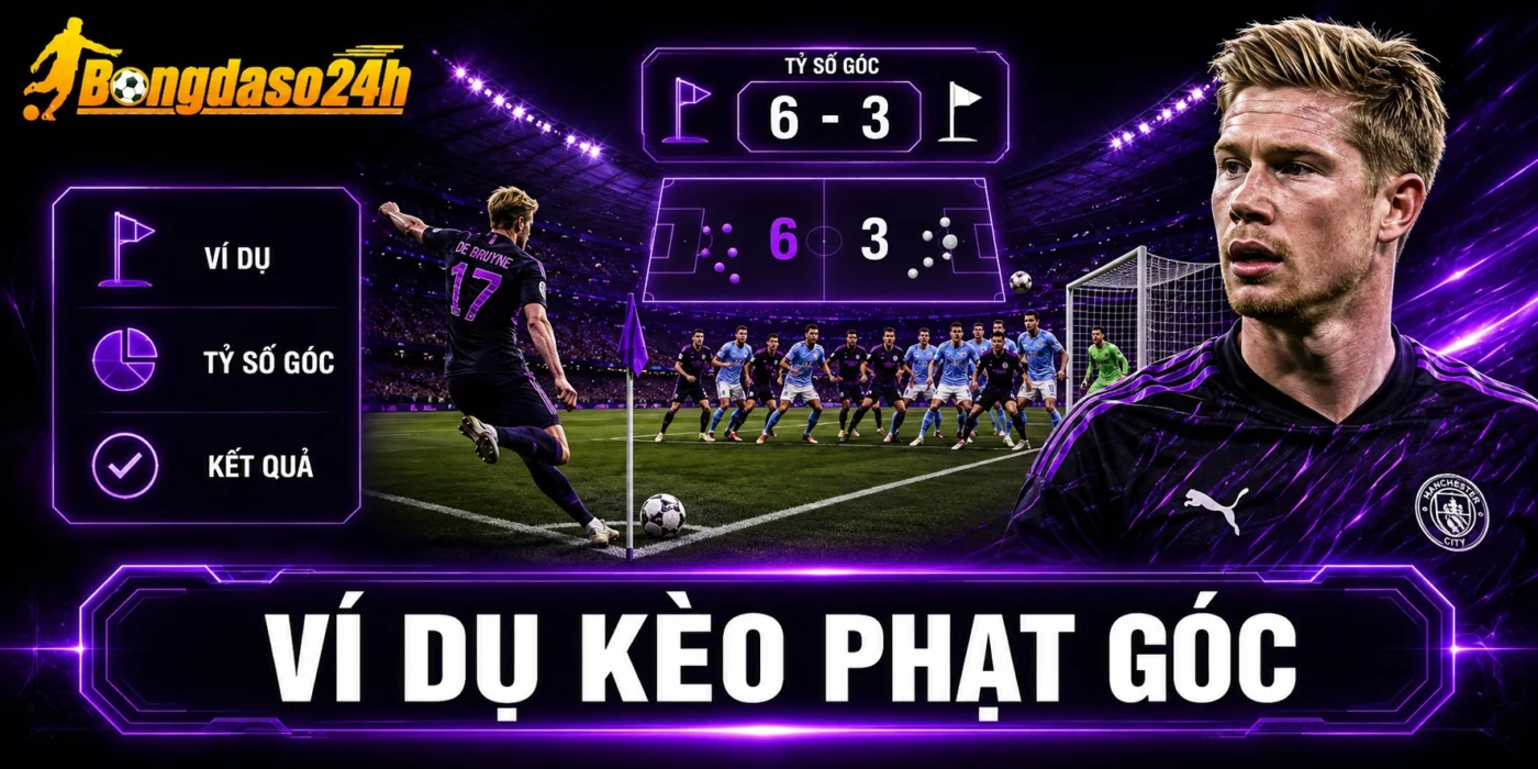 Ví dụ kèo phạt góc