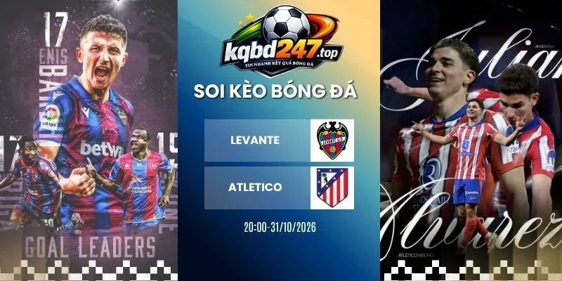 Soi kèo Levante vs Atletico, La Liga - 31/10/2026