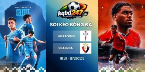 Soi kèo Celta Vigo vs Osasuna - La Liga, 28/8/2026